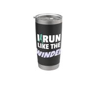 I Run Like The Winded Funny Jogger Runner Vaso térmico de acero inoxidable de doble pared