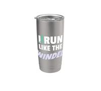I Run Like The Winded Funny Jogger Runner Vaso térmico de acero inoxidable de doble pared