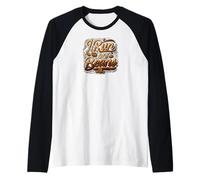 I Run on Beans Coffee Lover Caffeine Espresso Design Camiseta Manga Raglan