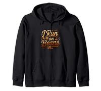I Run on Beans Coffee Lover Caffeine Espresso Design Sudadera con Capucha