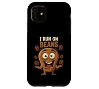 I Run On Beans Funny Coffee Lover Caffeine Design Carcasa para iPhone 11