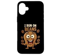 I Run On Beans Funny Coffee Lover Caffeine Design Carcasa para iPhone 16 Plus