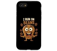 I Run On Beans Funny Coffee Lover Caffeine Design Carcasa para iPhone SE (2020) / 7 / 8