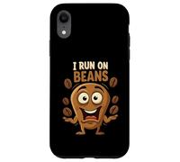 I Run On Beans Funny Coffee Lover Caffeine Design Carcasa para iPhone XR