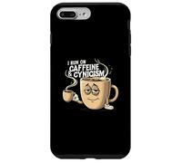 I Run On Caffeine & Cynicism Funny Coffee Lover Design Carcasa para iPhone 7 Plus/8 Plus