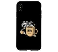 I Run On Caffeine & Cynicism Funny Coffee Lover Design Carcasa para iPhone XS MAX