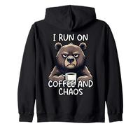 I Run On Coffee and Chaos Sudadera con Capucha