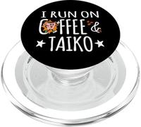 I Run On Coffee & Taiko Funny Taiko Baterista PopSockets PopGrip para MagSafe