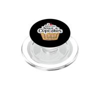 I Run On Jesus and Cupcakes Baking Chef Christian Faith PopSockets PopGrip para MagSafe