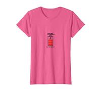 I Run out of Energy Funny Runner Batería Camiseta, Mujer, Rosa Jaspeado, XL