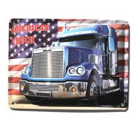 I&S/Colecciones Retro Placa de metal en relieve 20 x 15 cm Us truck