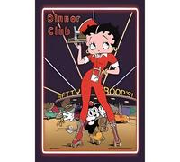I&S/Colecciones Retro Placa de metal en relieve 30 x 20 cm Betty Boop Betty Boop Dinner Producto con licencia oficial y/o diseño exclusivo