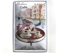 I&S/Colecciones Retro Placa de metal en relieve 30 x 20 cm Italian Coffee Producto con licencia oficial y/o diseño exclusivo