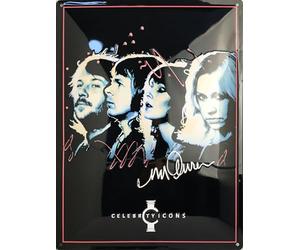 I&S/Colecciones Retro Placa de metal relieve 40 x 30 cm Celebrity Icons Abba Producto con licencia oficial y/o diseño exclusivo, metalizado