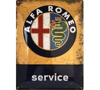 I&S/Colecciones Retro Placa Metal relieve 40 x 30 cm Alfa Romeo Alfa Romeo Servicio Producto con licencia oficial y/o diseño exclusivo