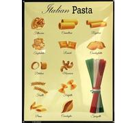 I&S/Colecciones Retro Placa Metal relieve 40 x 30 cm Dolce Vita Italian pasta Producto con licencia oficial y/o diseño exclusivo