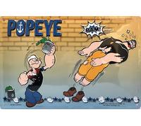 I&S/Las colecciones retro IETS19056RB - Placa de metal (30 x 20 cm, Popeye & Brutus 2, producto con licencia oficial y/o diseño exclusivo