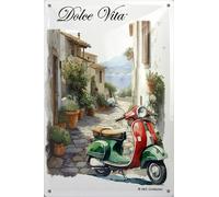 I&S/Las colecciones retro IETS19672RB - Placa de metal en relieve (30 x 20 cm), diseño italiano