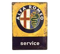 I&S/Las colecciones retro IETS19706RC - Placa metálica en relieve (20 x 15 cm, Alfa Romeo Alfa Romeo Service