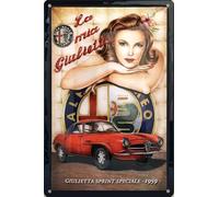I&S/Las colecciones retro IETS19708RB - Placa de metal (30 x 20 cm, 30 x 20 cm), diseño de Alfa Romeo GUILIETTA SPRINT 1959