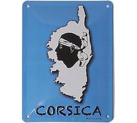 I&S/Las colecciones retro Placa de metal en relieve 20 x 15 cm Corsica - Desing I&S