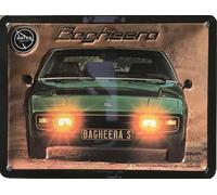 I&S/Las colecciones retro Placa de metal en relieve 20 x 15 cm Matra Bagheera