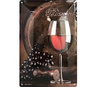 I&S/Las colecciones retro Placa de metal en relieve 30 x 20 cm Bacchus Producto con licencia oficial y/o diseño exclusivo