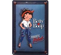 I&S/Las colecciones retro Placa de metal en relieve 30 x 20 cm Betty Boop Betty Boop Jean Producto con licencia oficial y/o diseño exclusivo