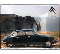 I&S/Las colecciones retro Placa de metal en relieve 40 x 30 cm Citroën DS Etretat Producto con licencia oficial y/o diseño exclusivo