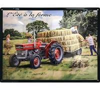 I&S/Las colecciones retro placa de metal en relieve 40 x 30 cm El verano en la granja Producto con licencia oficial y/o diseño exclusivo