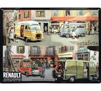 I&S/Las colecciones retro Placa de metal en relieve 40 x 30 cm Renault Estafette Renault/Licencia of Producto oficial y/o diseño exclusivo