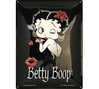 I&S/Las colecciones retro placa de metal relieve 40 x 30 cm Betty Boop Betty Boop Kiss Producto con licencia oficial y/o diseño exclusivo