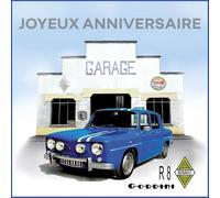I&S / Les collections rétro IETSCPMD15007 - Tarjeta de felicitación para Renault R8 GORDINI (15 x 15 cm), color azul