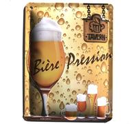 I&S / Les collections rétro Placa de metal relieve 20 x 15 cm Cerveza presión