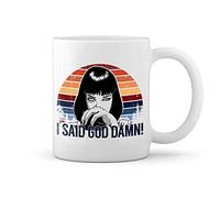 I Said God Damn Mia Walace Inspired Pulp Fiction Blanco taza Mug