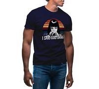 I Said God Damn MIA Walace Inspired Pulp Fiction Camiseta Azul Marino para Hombre Size M