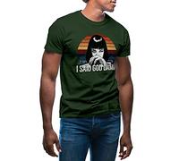 I Said God Damn MIA Walace Inspired Pulp Fiction Camiseta Verde Militare para Hombre Size L