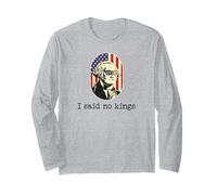 I Said No Kings in America Flag,US Democracy No King Protest Manga Larga