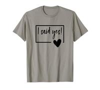 I Said Yes Compromiso Compromiso Prometido Pareja Corazón Camiseta