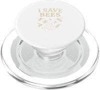 I Save Bees No Mow May Pollinator Awareness PopSockets PopGrip para MagSafe