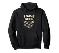 I Save Bees No Mow May Pollinator Awareness Sudadera con Capucha