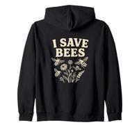 I Save Bees No Mow May Pollinator Awareness Sudadera con Capucha