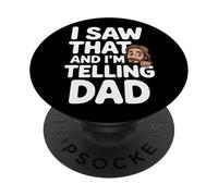 I Saw That and I'm Telling Dad Christian Meme Church |- PopSockets PopGrip Adhesivo
