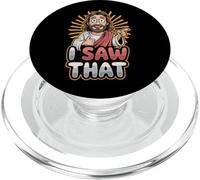I Saw That Funny Jesus Humor Sarcástico Cita de Jesús PopSockets PopGrip para MagSafe