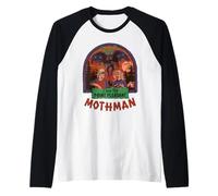 I Saw the Mothman Sci Fi Retro Vintage Funny Adult Humor Camiseta Manga Raglan