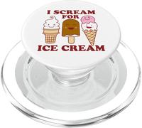 I Scream for Ice Cream - Comida Divertida Estilo Kawaii PopSockets PopGrip para MagSafe