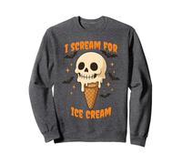 I Scream for Ice Cream Cono Skull Halloween Sudadera