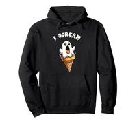 I Scream Funny Ice Cream Ghost Halloween Costume Sudadera con Capucha