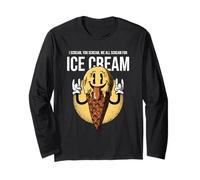 I Scream You Scream We All Scream For Ice Cream (Gráfico) Manga Larga