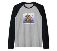 I See A Boat I Fish Fishing Perezoso Humor Pescador Pescador Camiseta Manga Raglan